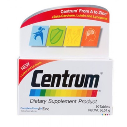 centrum-เซนทรัม-30-เม็ด-วิตามินและเกลือแร่รวมถึง-22-ชนิด