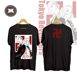 เสื้อยืดโอเวอร์ไซส์เสื้อยืดแขนสั้นคอกลมพิมพ์ลายการ์ตูน Tokyo Revengers แฟชั่น UnisexS-3XL