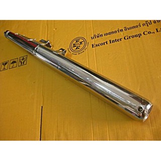 YAMAHA YL2 EXHAUST MUFFLER PIPE (1 PCS.) "NEW" "VINTAGE" // ท่อไอเสีย ท่อวินเทจ เหล็กชุบโครเมี่ยม สินค้าคุณภาพดี