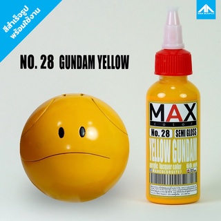 สีแอร์บรัช MAX COLOR YELLOW GUNDAM No.28 สำเร็จรูปพร้อมใช้งาน