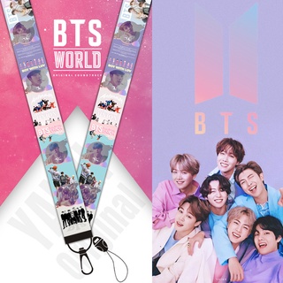 พวงกุญแจสายคล้องคอ ลาย Bts สําหรับห้อยโทรศัพท์มือถือ บัตรประจําตัวประชาชน