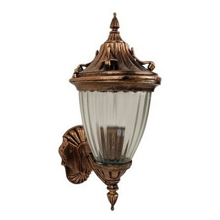 Outdoor branch lights OUTDOOR WALL LIGHT CARINI 9141WS ALUMINIUM/GLASS CLASSIC ANTIQUE BRASS External lamp Light bulb ไฟ