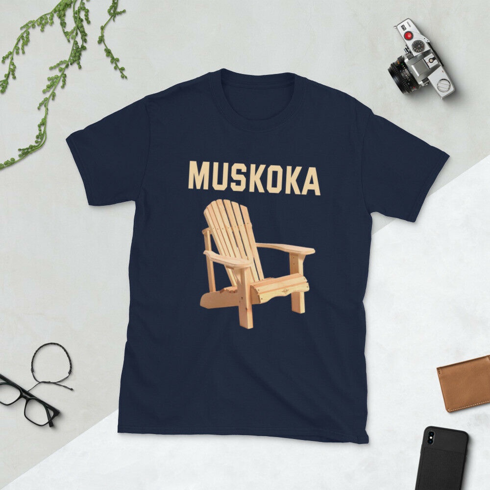 เสื้อยืดแขนสั้น-พิมพ์ลาย-muskoka-chair-cottage-country-ontario-toronto-canada