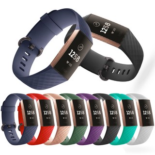 ภาพขนาดย่อของสินค้าสายนาฬิกาข้อมือ TPU นิ่ม สำหรับ Fitbit Charge 3 4 charge4 charge3 SE sport watch band