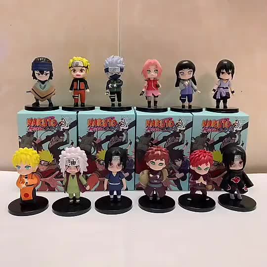 ฟิกเกอร์-pvc-รูป-naruto-shippuden-sasuke-gaara-itachi-rock-lee-tsunade-sasori-sakura-shikamaru-neji-naruto-q-version-ของเล่นสําหรับเด็ก-12-ชิ้น