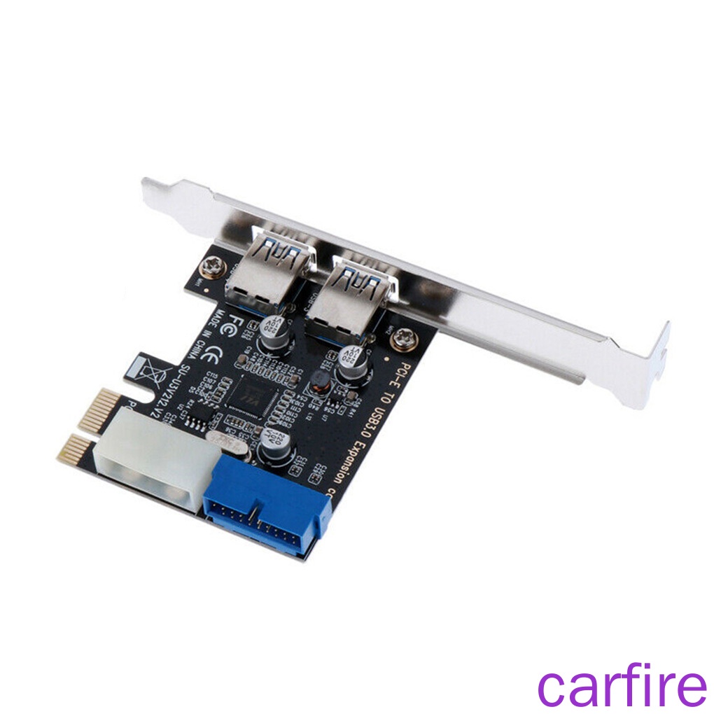 ภาพสินค้าPCI-E to USB Adapter Card USB 3.0 5 Gbps Speed Hub Extension Card with Dual Ports 20-pin จากร้าน carfire.th บน Shopee ภาพที่ 3