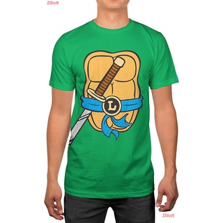 Illicit เสื้อยืดลำลอง TMNT Teenage Mutant Ninja Turtles Mens Costume T-Shirt Short sleeve T-shirts