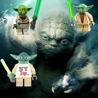 ของเล่นตัวต่อฟิกเกอร์ Master Yoda Max Rib Leging Minifigures Qui Gon Jinn Jedi Master สําหรับเด็ก