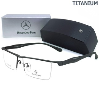 Mercedes Benz แว่นตา รุ่น MB 4004 สีดำ ทรงสปอร์ต วัสดุ Titanium ขาข้อต่อ กรอบเซาะร่อง