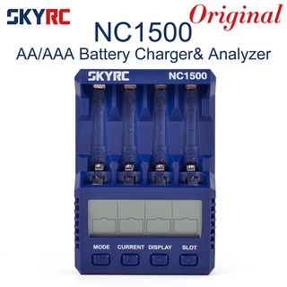 Skyrc NC1500 เครื่องชาร์จแบตเตอรี่ AA AAA และเครื่องวิเคราะห์ สําหรับแบตเตอรี่ AA NiMH แบบชาร์จไฟได้ 4 ก้อน สําหรับแบตเตอรี่สองก้อน และแบตเตอรี่ Triple A