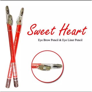 สินค้า ดินสอเขียนคิ้ว ด้ามแดงพร้อมกบเหลา สวีทฮาร์ท Sweet Heart Eye Brow Pencil