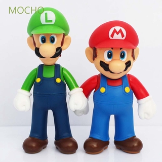สินค้า MOCHO ฟิกเกอร์การ์ตูน ของเล่นเด็ก อะนิเมะ Super Mario Bros. ฟิกเกอร์แอ็กชั่นสะสม รูปปั้นเห็ด Mario ประดับบ้าน