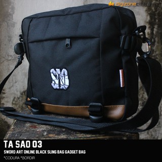 กระเป๋าสะพายกระเป๋าดาบศิลปะ Online Gadget สีดํา TA SAO 03