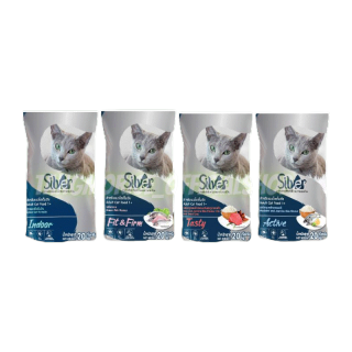 โปรโมชั่น : ส่งฟรี silver ซิลเวอร์ อาหารแมวแบบเม็ด สูตรควบคุมความเค็ม ขนาด 20 กก.