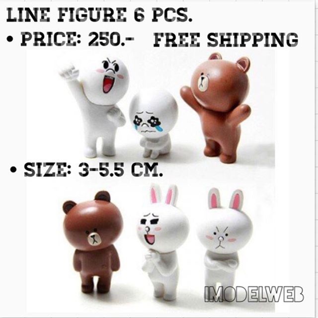 Line Friends Figure 6 pcs./set | Shopee Thailand