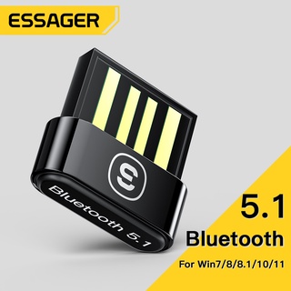 Essager อะแดปเตอร์รับส่งสัญญาณเสียง USB บลูทูธ 5.1 สําหรับเมาส์ คีย์บอร์ดไร้สาย PC PS4 Aux