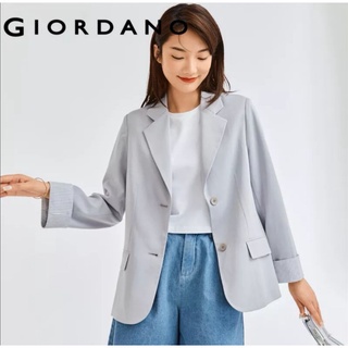 GIORDANO เสื้อ blazer ลำลอง เสื้อสูทลำลอง กระดุมสองเม็ด