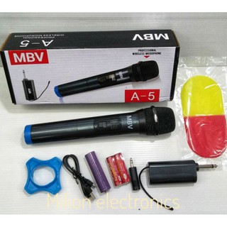 ภาพขนาดย่อของสินค้าไมโครโฟน ไร้สาย ไมค์ลอยเดี่ยว เสียงดี WIRELESS MICROPHONE UHF รุ่น A-5