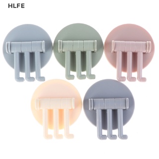 HL Bathroom Hooks Creative Seamless Paste 3 Branch Rotating Hook Kitchen Wall Hook FE