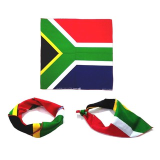 ผ้าลายธงแอฟริกาใต้ ใช้พันคอหรือโพกหัวได้ (South Africa Flag Bandana)