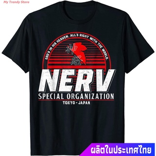 My Trendy Store อีวานเกเลียนเสื้อยืดกีฬา Evangelion Nerv Evangelion T-Shirt Evangelion Sports T-shirt