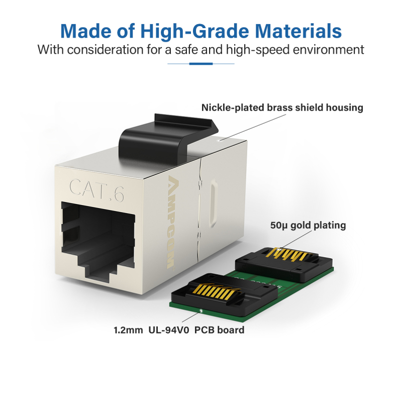 ampcom-cat7-rj45-stp-modular-jack-อะแดปเตอร์แจ็คเชื่อมต่อคีย์สโตน-cat7-rj45-rj45-สําหรับแผ่นผนัง-5-10-แพ็ค