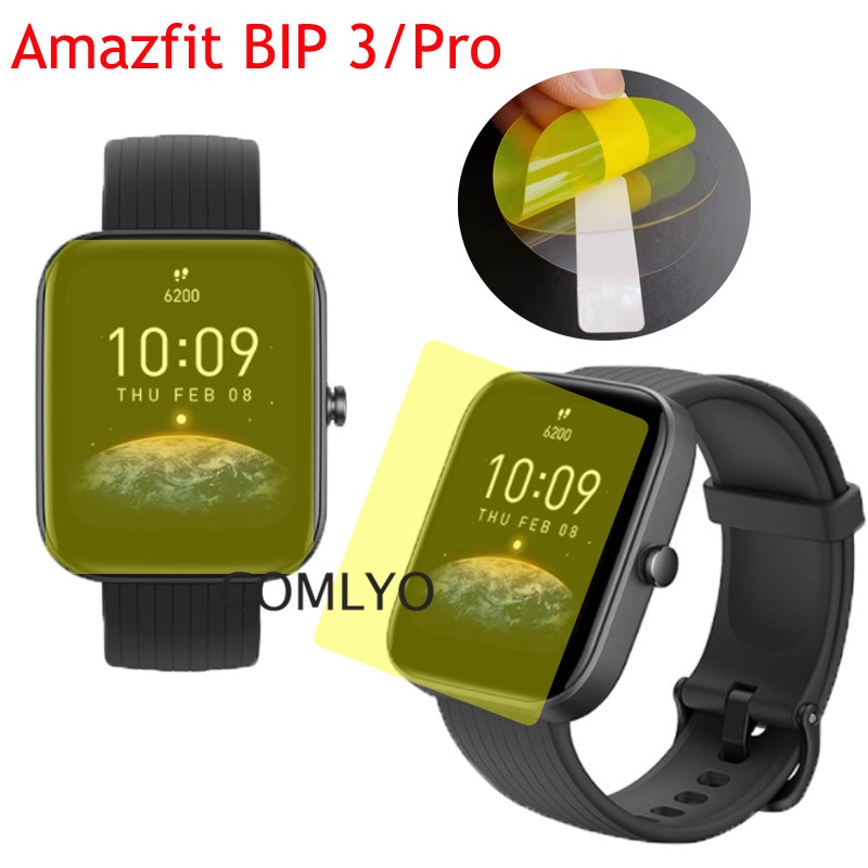 amazfit-bip-3-pro-ฟิล์มกันรอยหน้าจอสมาร์ทวอทช์-hd-นิ่ม-tpu-แพ็ค-3-ชิ้น