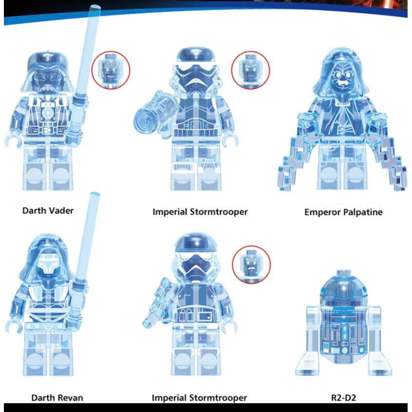 เลโก้-บล๊อค-ตัวต่อ-star-wars-holographic-set-6-pcs-ไม่มีกล่อง-poc0124