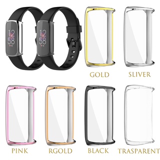 Dayroom Cases Compatible for Fitbit Luxe Case Screen Protector TPU Plated Protective Case Protector Cover Armor Shell for Luxe