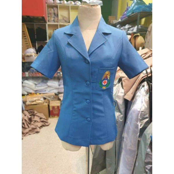 ภาพหน้าปกสินค้าเสื้อยุวะครูหญิงทรงซาฟารี(เฉพาะเสื้อ) จากร้าน nomtanunifrom บน Shopee