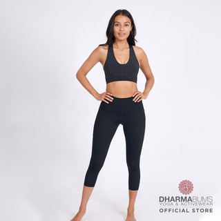 Dharma Bums Wonder Luxe Bondi Pocket Legging 7/8 - Black กางเกงเลกกิ้งออกกำลังกาย มีกระเป๋า ดาร์มา บัมส์