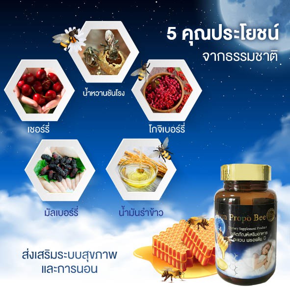 ภาพสินค้าสูตรใหม่ Avan Propo Bee อะแวน พรอพโพ บี สารสกัดจากน้ำผึ้งชันโรงแท้ 100% 1 กระปุก 30 แคปซูล จากร้าน winskyrain บน Shopee ภาพที่ 3