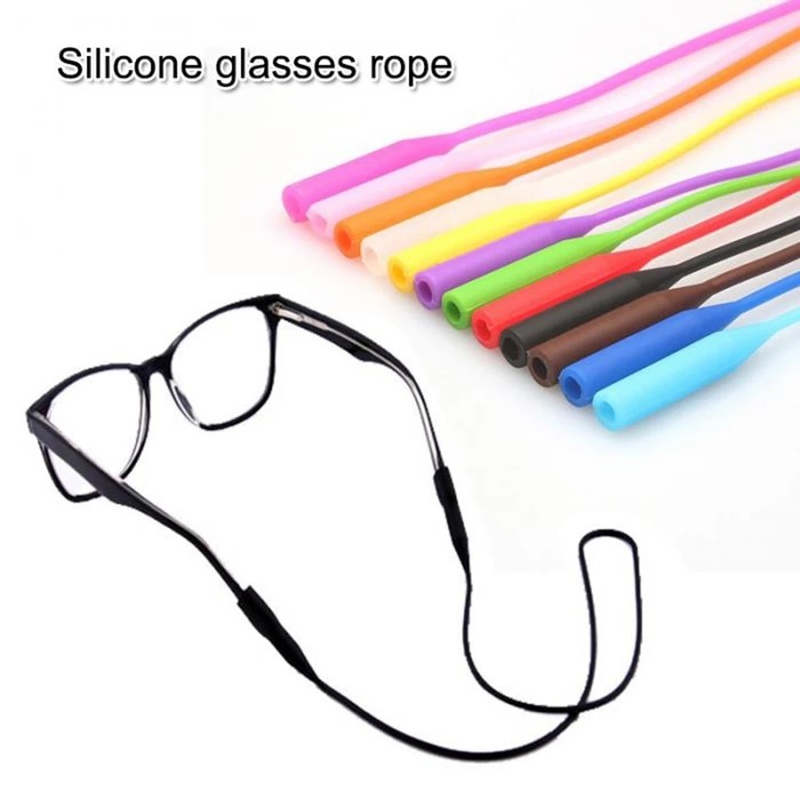 สายคล้องแว่นตา-ซิลิโคน-ยืดหยุ่น-ปรับได้-1-ชิ้น-โซ่แว่นตากันแดด-กีฬา-กันลื่น-เชือกแว่นตาสี