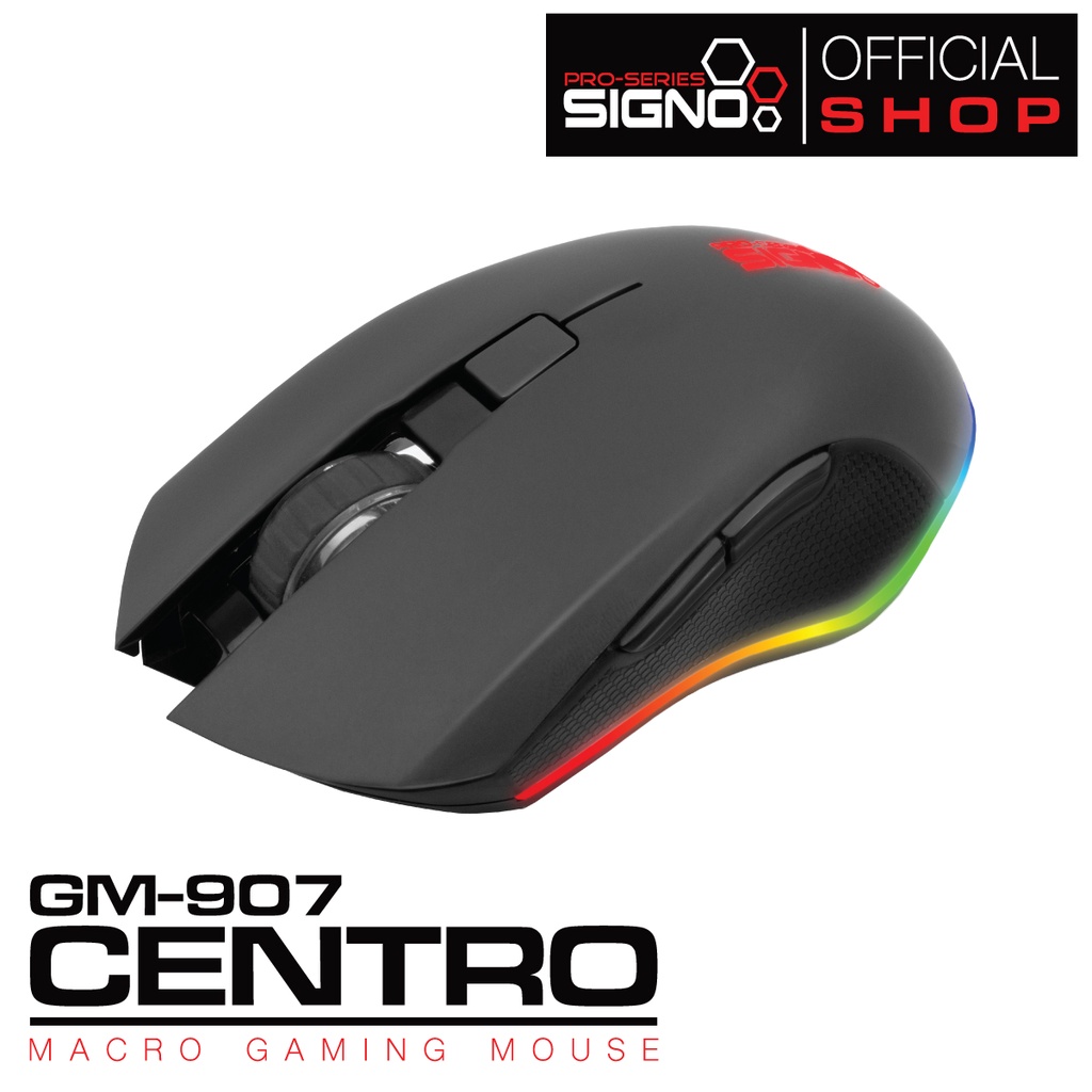 ภาพหน้าปกสินค้าSIGNO Macro Gaming Mouse CENTRO รุ่น GM-907 (เกมส์มิ่ง เมาส์) จากร้าน signoesport บน Shopee