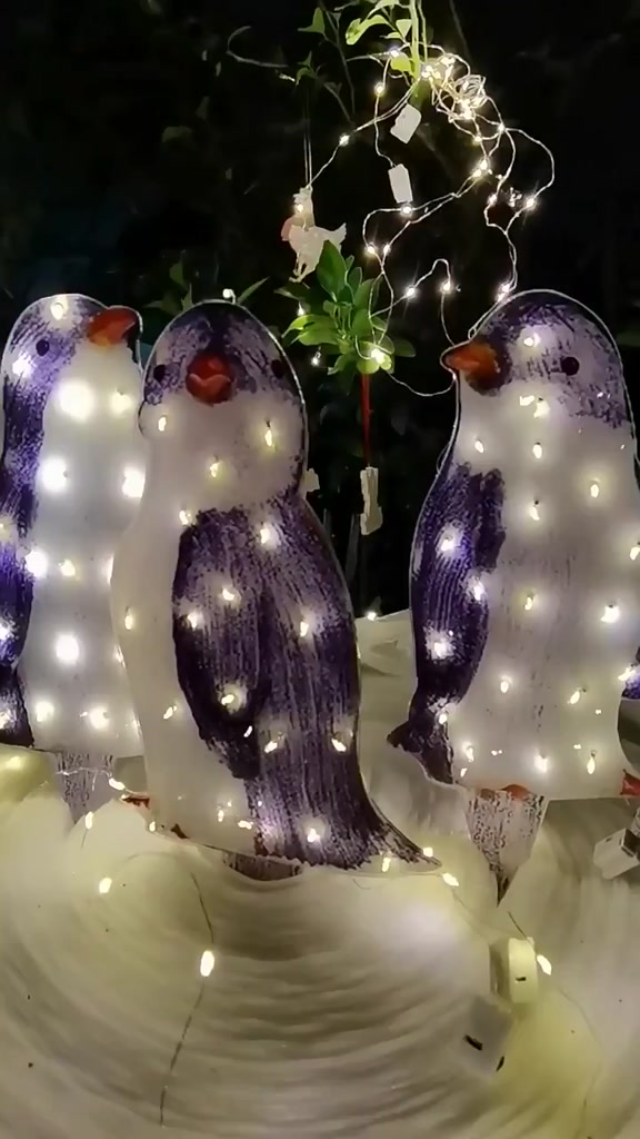 ตกแต่งสวนแสงพรรคเพนกวินโคมไฟเดิมพันคริสต์มาสตกแต่งเพนกวิน-light-up-เพนกวินโคมไฟ-bri