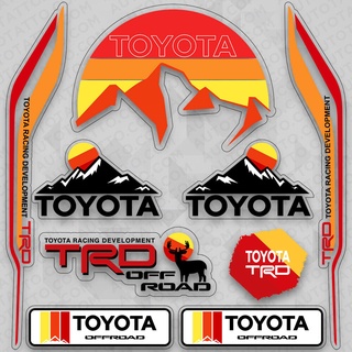 สติกเกอร์ไวนิล ลายโลโก้ภูเขา และรถยนต์ สําหรับ Toyota TRD Pro Off Road