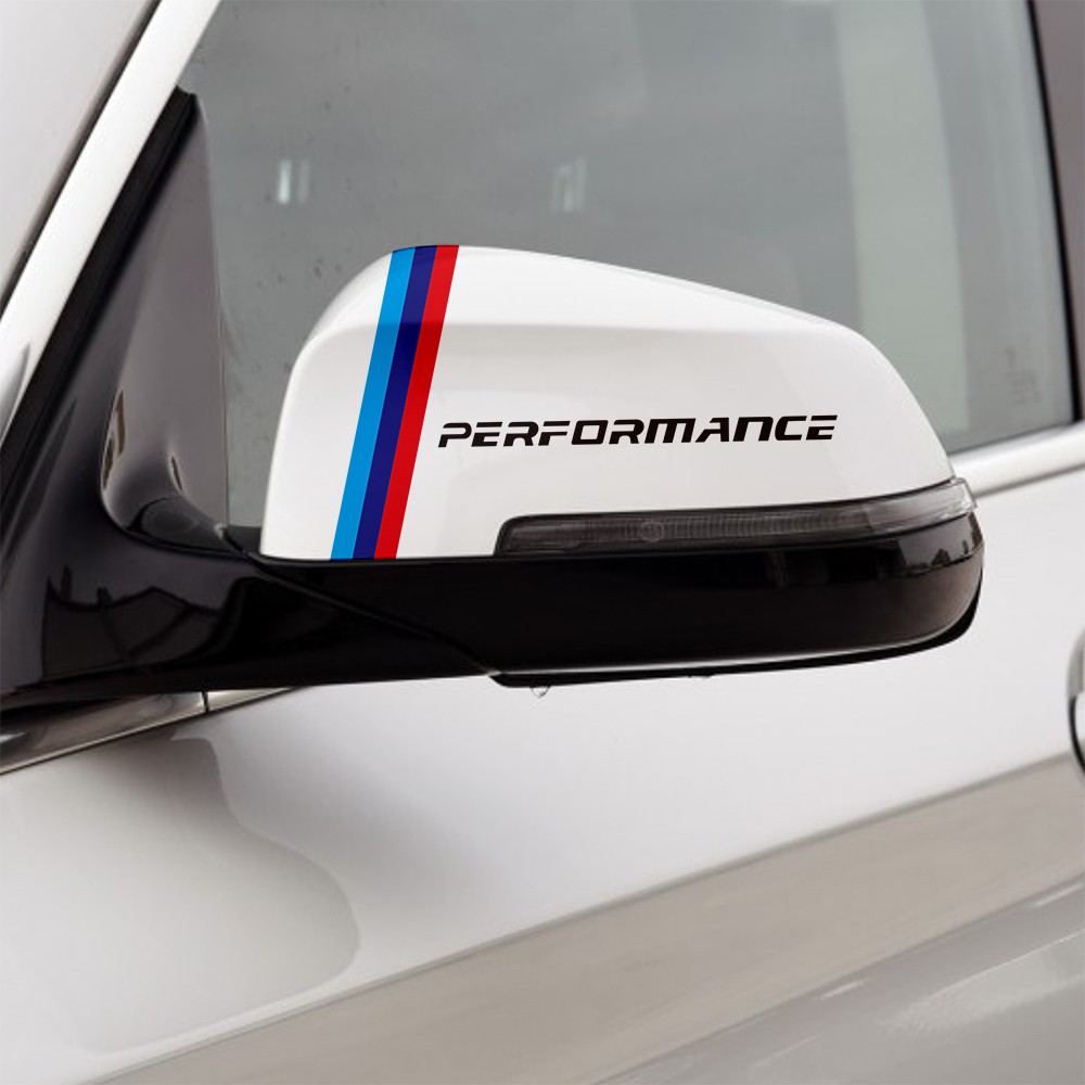 2pcs-new-performance-logo-กระจกสะท้อนแสงรถสปอร์ตตกแต่งรถยนต์สำหรับ-bmw