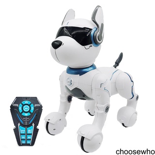 [CHOO] Remote Control Robot Dog Toy RC Robotic Stunt Puppy Imitates Animal Sounds Dances with Music Robot Toys for Kids