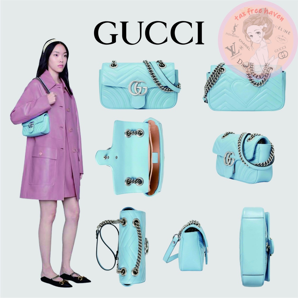 ราคาต่ำสุดของ-shopee-ของแท้-100-gucci-gg-marmont-series-mini-handbag-shoulder-bag