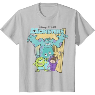 เสื้อยืดผ้าฝ้ายพรีเมี่ยม Disney Pixar Monsters Inc. เสื้อยืด พิมพ์ลาย Mike And Sully 90s สไตล์ยุค 90