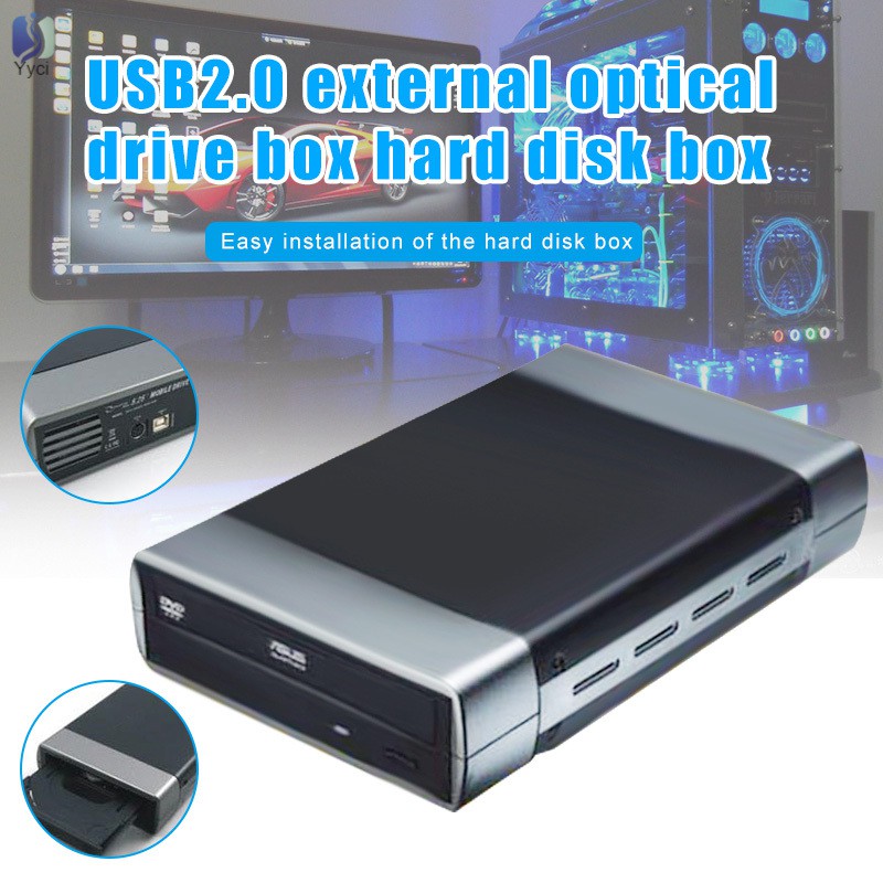 YY External hhd Enclosure DVD Drives Optical Drive Box อุปกรณ์เสริม