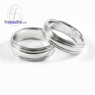 แหวนเงิน-เงินแท้ 925-แหวนคู่-แหวนหมั้น-แหวนแต่งงาน-Couple-silver-wedding-ring-finejewelthai - RC121700