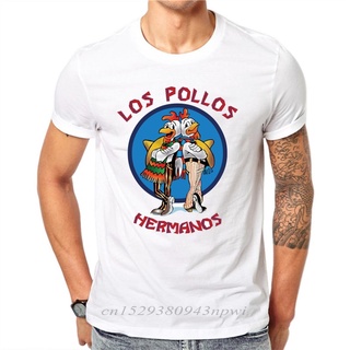 เสื้อยืด ผ้าฝ้าย 100% พิมพ์ลาย Breaking Bad Los Pollos Hermanos แฟชั่นฤดูร้อน สําหรับผู้ชาย