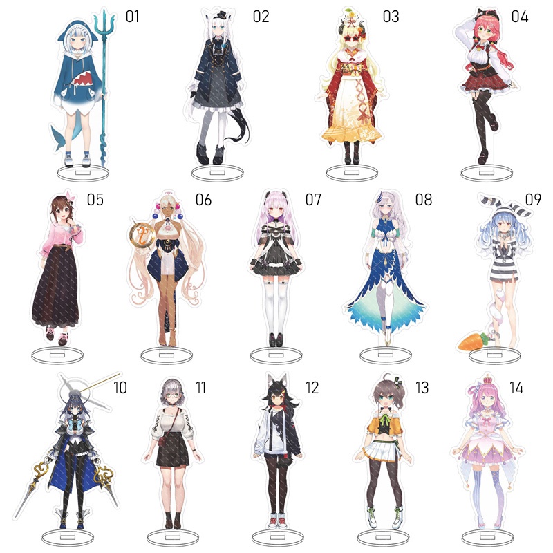โมเดลฟิกเกอร์อะคริลิค-รูปดอกไม้-hololive-vtuber-usada-pekora-uruha-rushia-hosimati-suisei-inugami-korone
