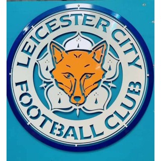 โลโก้เลสเตอร์ซิตี้ Leicester City เหล็กตัดเลเซอร์ ขนาด 60*60 CM ทำสีเหมือนจริงพ่นเคลือบ 2k สวยงามคงทน ขนาดพกพา