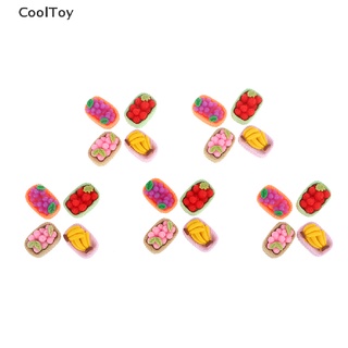 Cooltoy ถาดผลไม้ กล้วย ลูกพีช องุ่น สตรอเบอร์รี่ ขนาดเล็ก 1:12 สําหรับตกแต่งบ้านตุ๊กตา ห้องครัว 5 ชิ้น