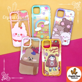 เคสมือถือประกบ 2ชิ้น 7+ 11 13 นิ่มใส TPU พิมพ์ลายการ์ตูน