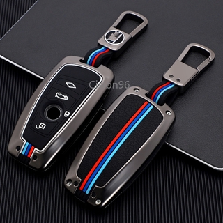 Remote Car Key Fob Case Cover Key Bag Metal Shell Holder Silicone Full Protection For Bmw F20 F30 G20 f31 F34 F10 G30 F11 X3 F25 X4 I3 M3 M4 1 3 5 Series Accessories Car-Styling