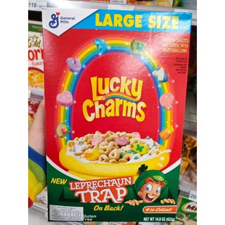 Lucky Charms Cereal with Marshmellows พร้อมส่ง!! 😊 ลัคกี้ ชาร์มส ซีเรียล ธัญพืชอบกรอบ ตรา เจเนอรัล มิลส์ 😋หลายขนาด🔥💥