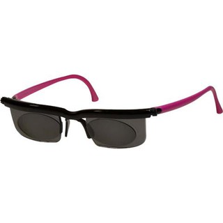 แว่นหมุนได้ แว่นปรับได้ แว่นตาปรับระยะใกล้ไกล ยี่ห้อ Adlens เลนส์กันแดด กันยูวี UVA UVB เลนส์สีดำ ขาสีชมพู แว่นกันแดด